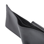 Bifold Leather Wallet + Flip I.D. // Black