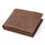 Bifold Leather Wallet + Flip I.D. + Change Pocket // Light Brown