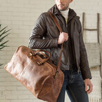 Caesar Leather Duffle // 24" // Distressed Brown