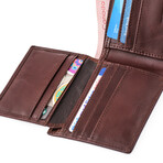 Bifold Leather Wallet + Flip I.D. // Dark Brown
