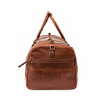 Ajax Leather Duffle Bag + Shoe Compartment // Light Brown