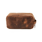 Large Leather Dopp Kit // Saddle Brown