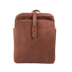 Travel Leather Backpack // Brown