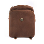 Travel Leather Backpack // Brown