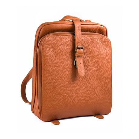 Travel Leather Backpack // Tan