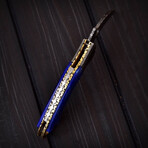 Handmade Damascus Karambit Liner Lock Knife // 2048