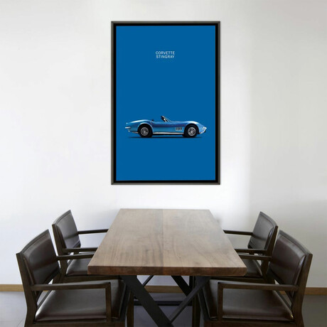 Chevrolet Corvette Stingray (Blue) by Mark Rogan (26"H x 18"W x 0.75"D)