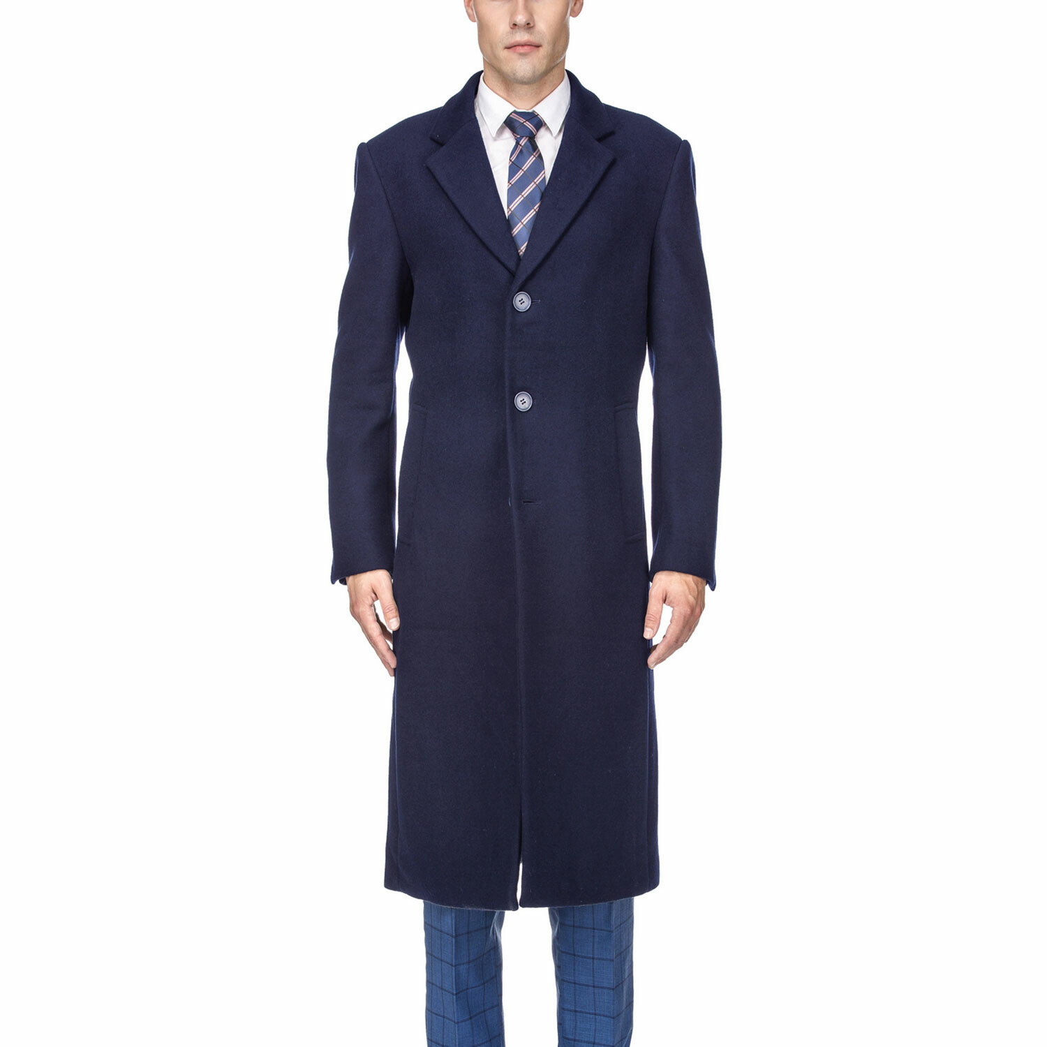 Marc Knee Length Three Button Overcoat // Navy (2X-Large) - Braveman ...