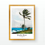 Palm Tree, Nassau // 29.5"H x 21.6"W x 0.8"D (Brown Frame)