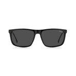 Carrera // Men's Rectangle Sunglasses // Black + Gray Blue