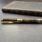 Magnetic Circuit Board Rollerball Pen // Gold + Black