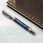 Magnetic Abalone Shell Rollerball Pen // Brushed Satin