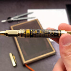 Magnetic Circuit Board Rollerball Pen // Gold + Black