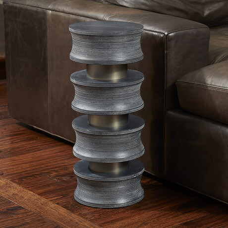 Collar Accent Table // Grey