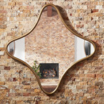 Milano Square Mirror // Antique Brass