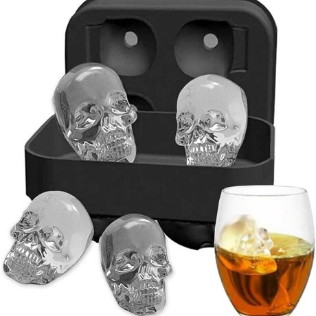 Ice Tray // 3D Skull // Set of 4