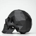 Low Poly Skull Headphone Stand // Black