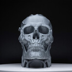 Robot Skull Headphone Stand // Silver