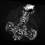 Hammer With Skull Pendant (20")