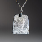 Genuine Natural Muonionalusta Meteorite Pendant with 18" Sterling Silver Chain // 168g