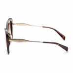 Women's Fashion PR03YSF-2AU6S1 Sunglasses // Tortoise + Brown Gradient
