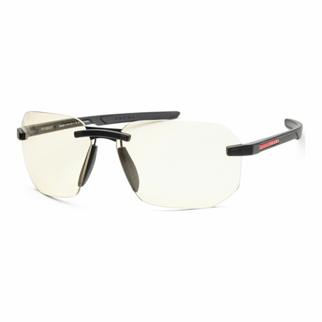 Men's Linea Rossa PS09WS-DG002S Polarized Sunglasses // Black + Photo Brown