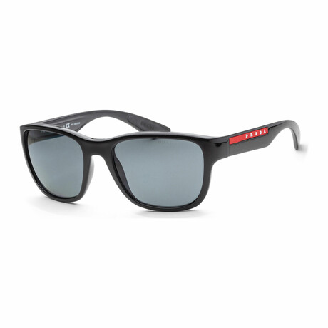 Men's Linea Rossa PS01US-1AB5Z1 Polarized Sunglasses // Black + Gray