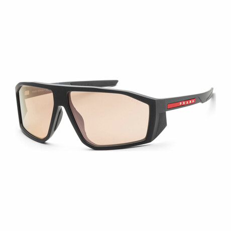 Men's Linea Rossa PS08WS-11C07R Sunglasses // Matte Gray + Dark Brown-Rose Gold Mirror