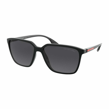 Men's Linea Rossa PS06VS-1BO5Z1 Polarized Sunglasses // Black Demishiny + Gray