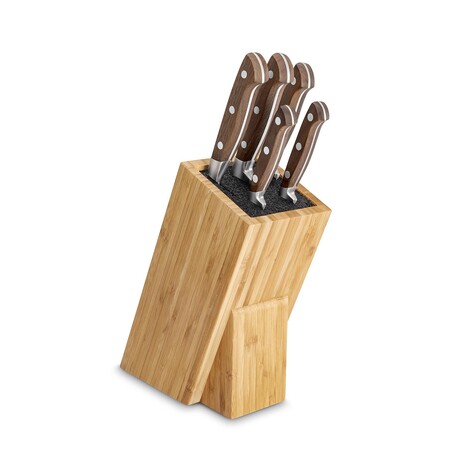 Georges 5-Knife Block Set // Walnut Handle