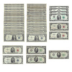 $100 Assorted Vintage American Currency Collection // Deluxe Collector's Pouch