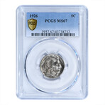 1926 Buffalo Nickel // PCGS MS67 // Deluxe Collector's Pouch