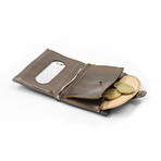 iClutch Wallet + Coins Pocket // Brown Studs
