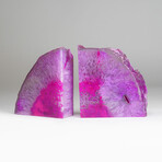 Genuine Polished Pink Agate Bookends // 7.4lb