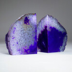 Genuine Polished Purple Banded Agate Bookends // 3.5lb