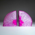 Genuine Polished Pink Agate Bookends // 2.78lb