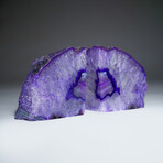 Genuine Polished Purple Banded Agate Bookends // 3.82lb