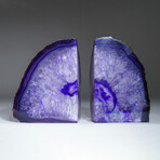 Genuine Polished Purple Banded Agate Bookends // 3.6lb