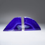 Genuine Polished Purple Banded Agate Bookends // 3.17lb