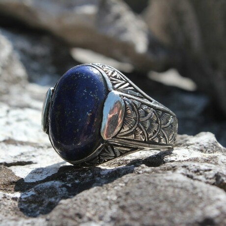 Sterling Silver + Lapis Lazuli Ring (9)
