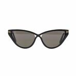Women's Charlie 02 Cat-Eye Sunglasses // Black +  Smoke