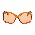 Women's Cheyenne Oversized Sunglasses // Transparent Brown + Brown