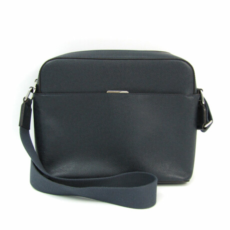 Leather Shoulder Bag // Dark Blue