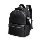 Leather Backpack Rucksack // Black