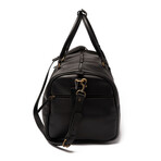 Leather Travel Duffel Bag 21" // Black