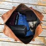 Tourist Leather Duffel Bag 23" // Distressed Brown