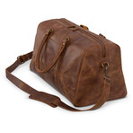 Tourist Leather Duffel Bag 21" // Distressed Brown