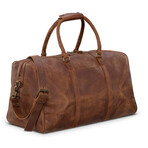 Tourist Leather Duffel Bag 21" // Distressed Brown