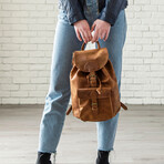 City Leather Backpack 13" // Distressed Brown