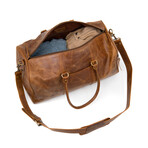Leather Travel Duffel Bag 21" // Distressed Brown